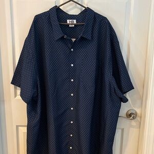 Harbor Bay Navy Dot Casual Button Down Shirt